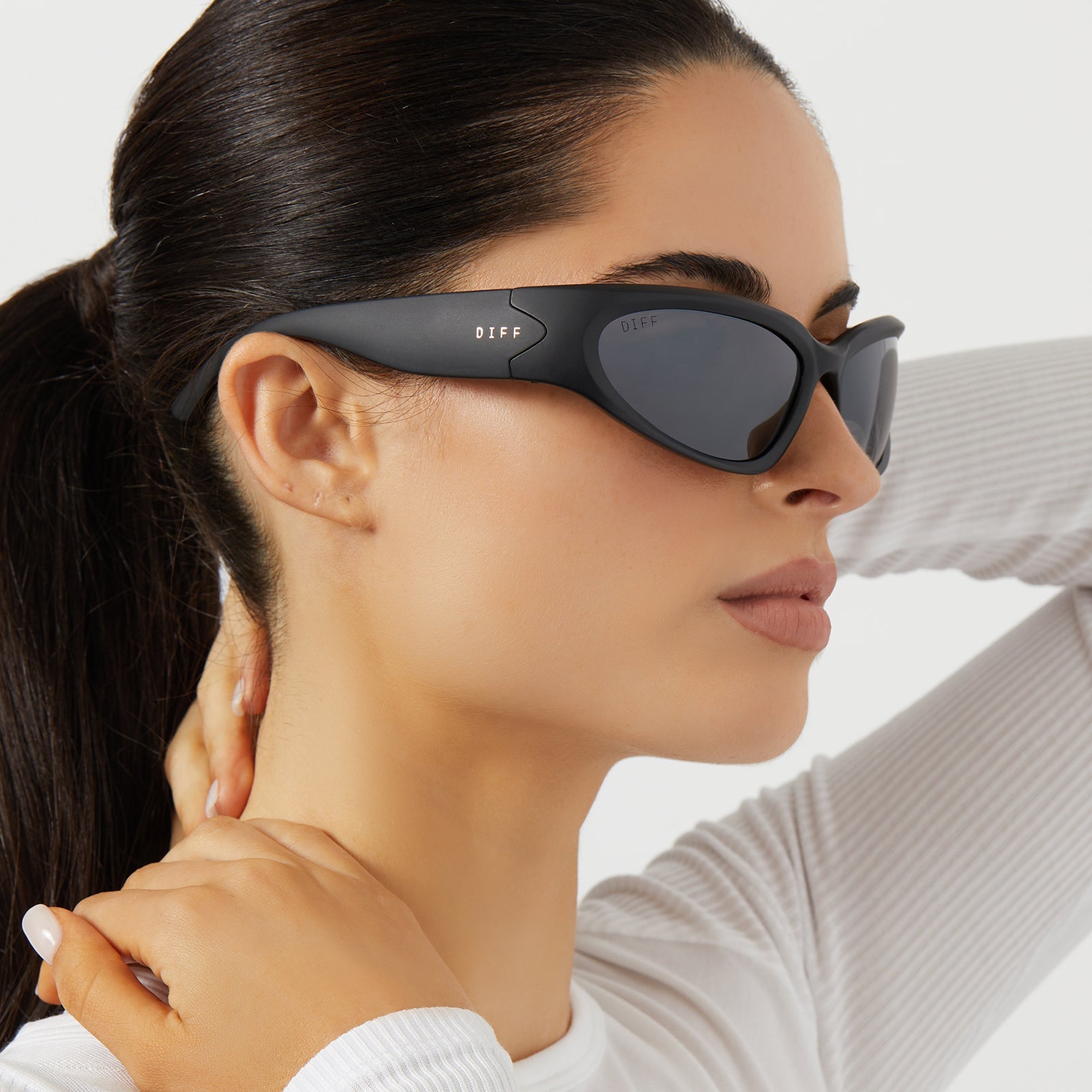 Unisex | Side Out Sunglasses | Matte Black | Grey W/ Silver Flash Polarized Lenses