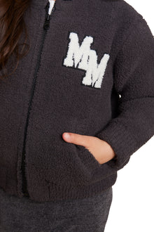 Toddler | CozyChic Disney Classic Mickey Varsity Jacket | Carbon/Black