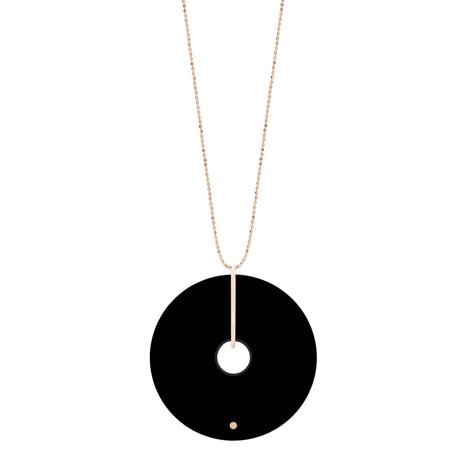 Donut Onyx On Chain | 18K Rose Gold