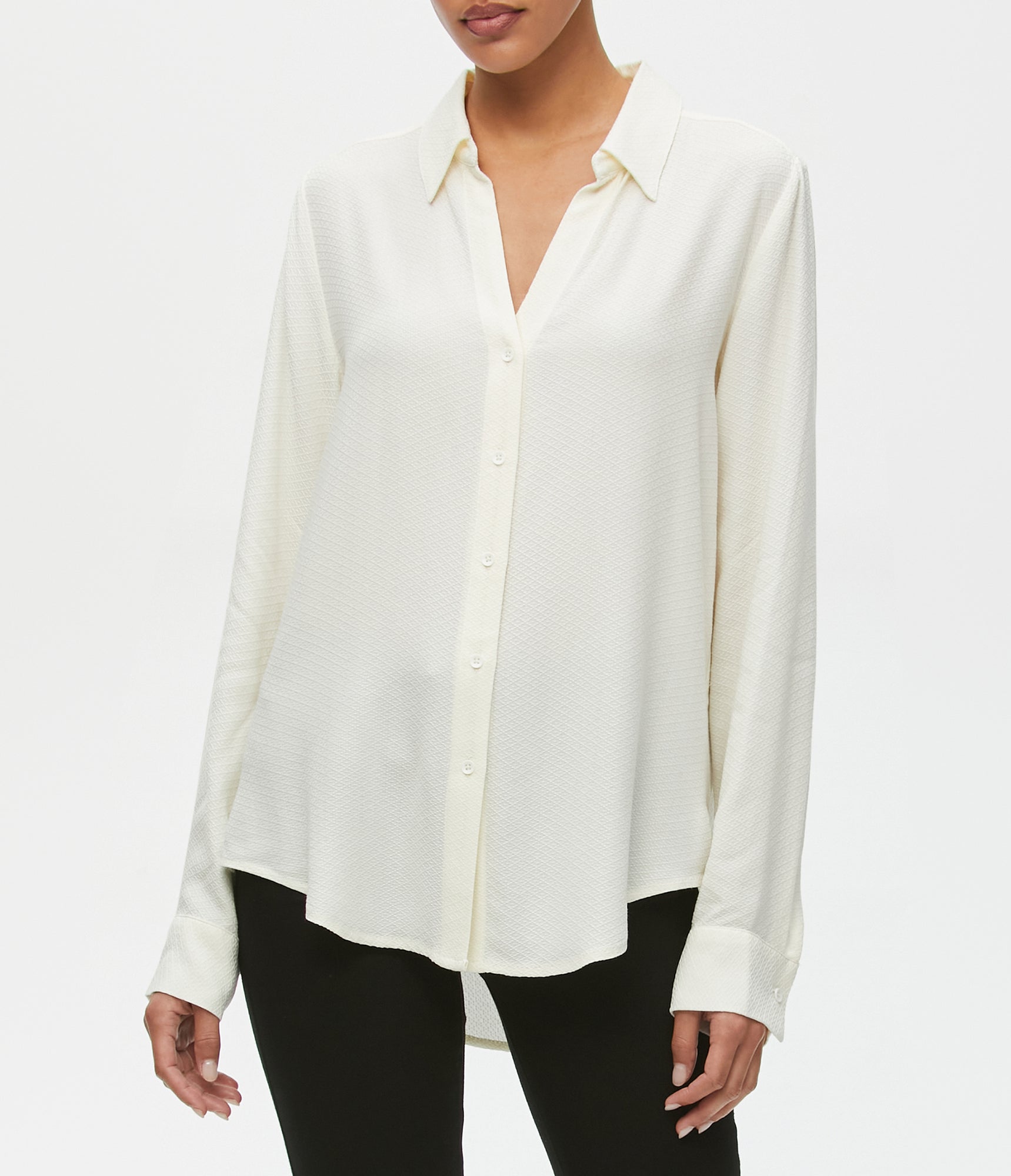 Cam Button Down Shirt | Chalk