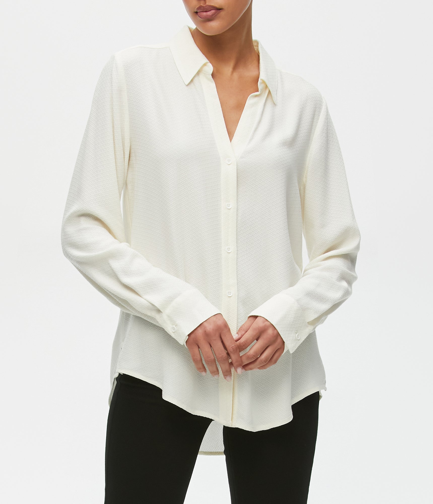 Cam Button Down Shirt | Chalk