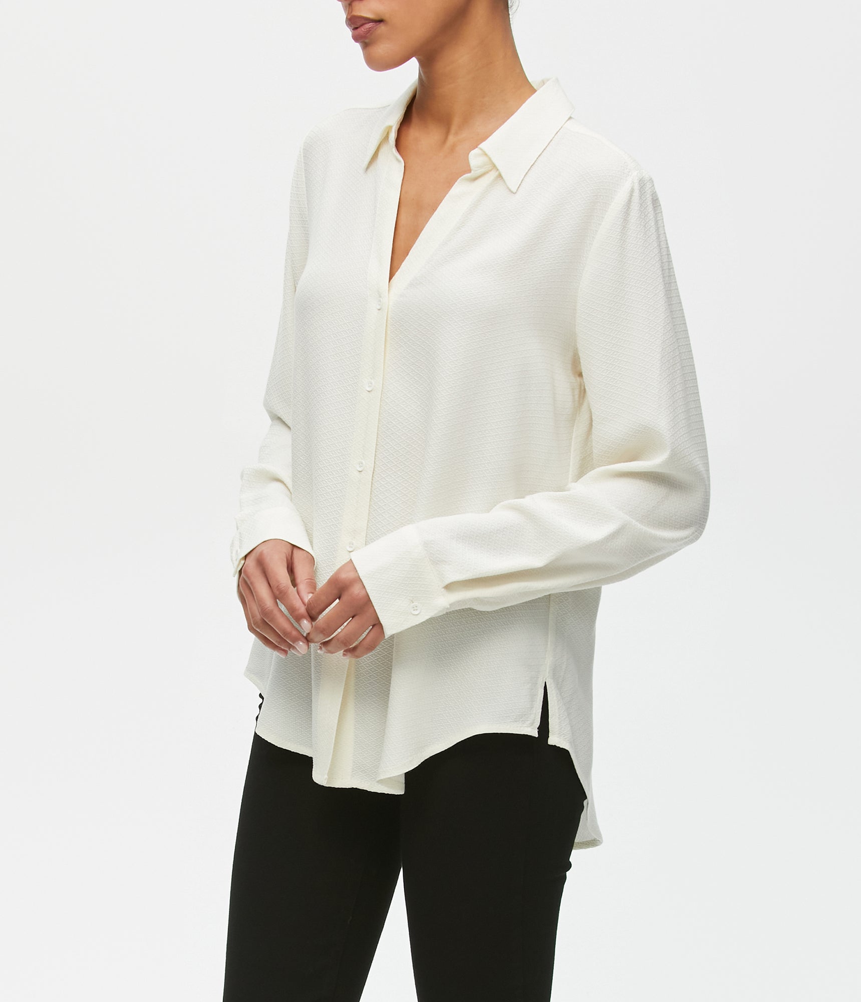 Cam Button Down Shirt | Chalk