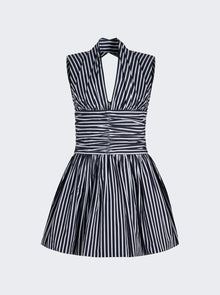 Women | Patou | Sleeveless Bloomer Mini Dress Navy Stripes