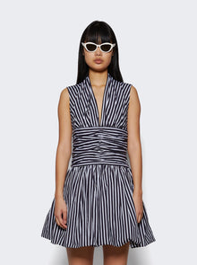 Women | Patou | Sleeveless Bloomer Mini Dress Navy Stripes