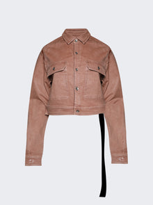 Rick Owens DRKSHDW | Cape Sleeve Cropped Shirt Jacket Dark | Pink