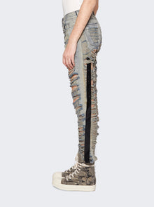 Women | Rick Owens DRKSHDW | Shredded Detroit Cut Jeans | Mineral Pearl