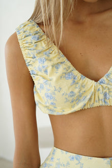 Rye Ruched Linen Bra Top | Butter Toile