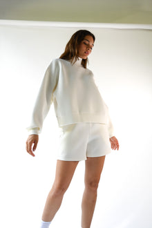 Maya Knit Neoprene Pullover | Offwhite