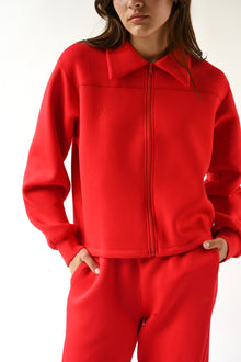 Kasey Knit Neoprene Jacket | Ruby