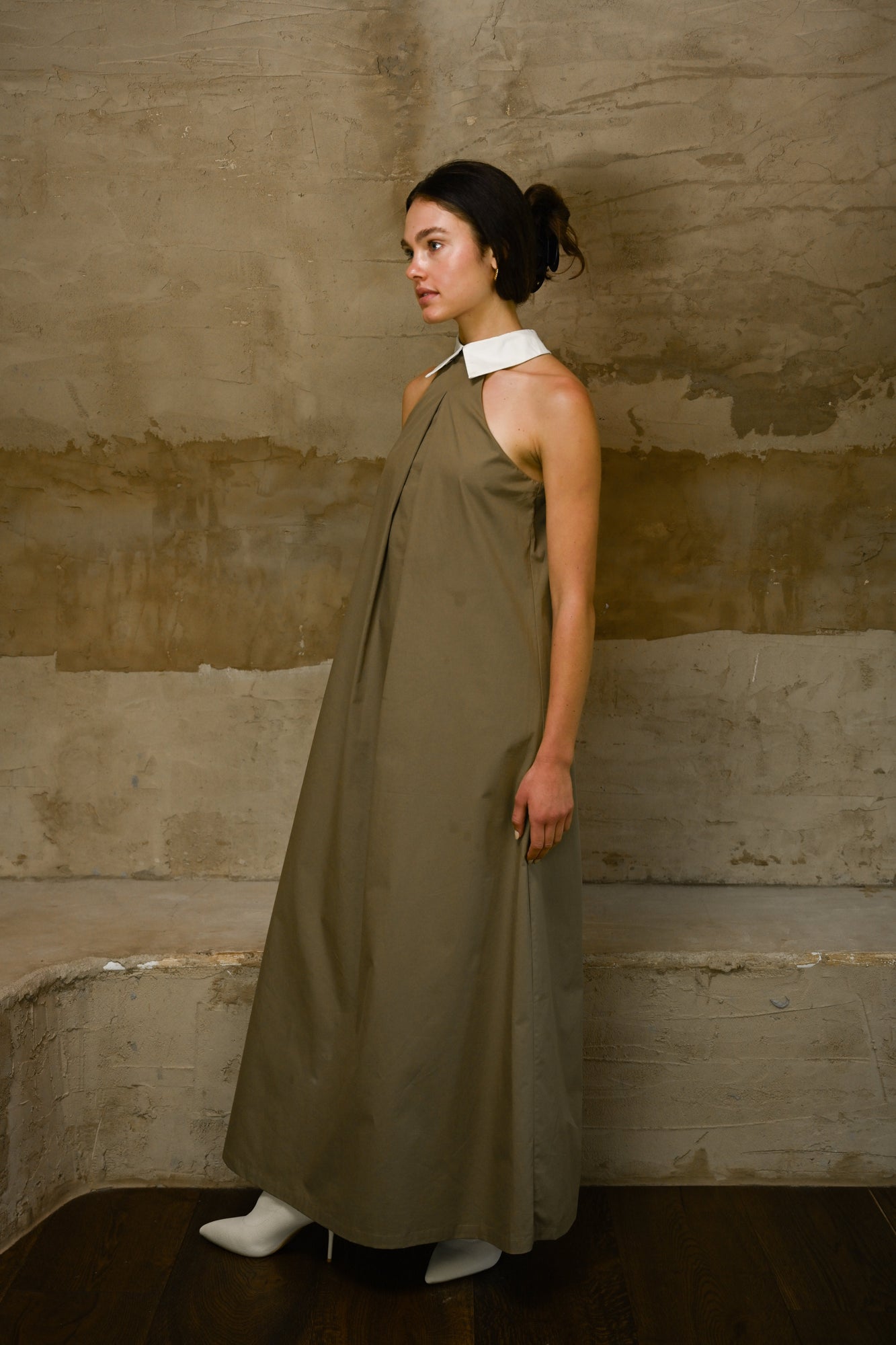 Reilly Cotton Poplin Dress | Olive