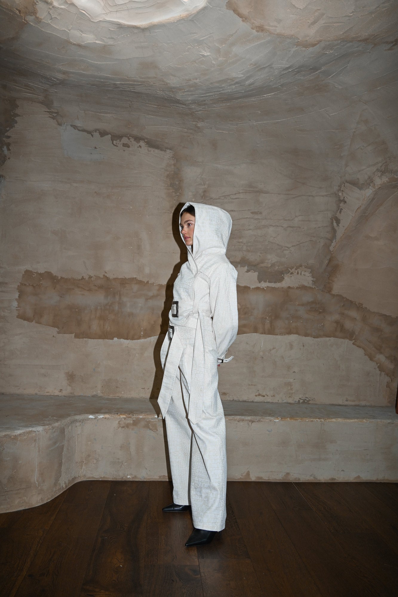 Soli Belted Pant | Snakeskin Jacquard