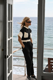 Arlo Jumpsuit | Black & White