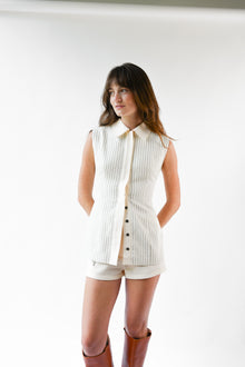 Anni Linen Top | White