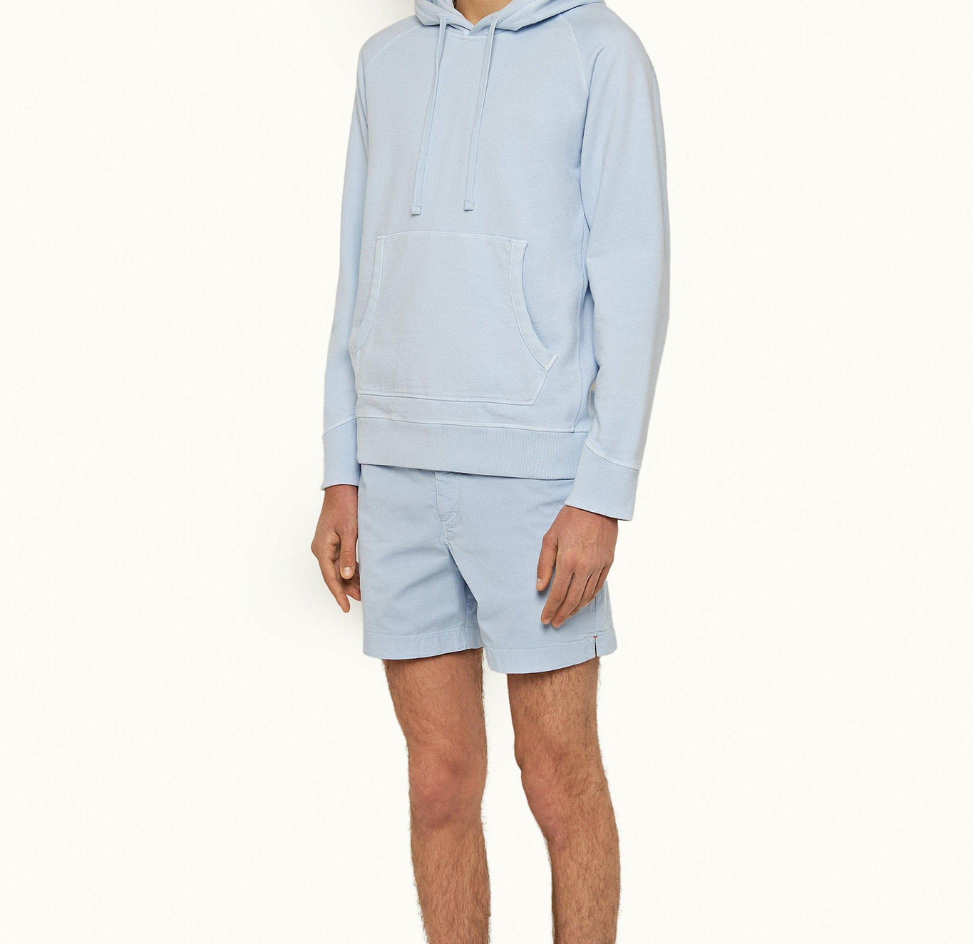 Dane Cotton Twill Longest-Length Cotton Twill Shorts | Ice Blue
