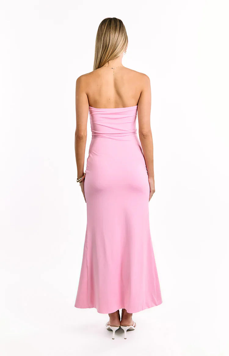 Danielle Strapless Maxi Dress | Pink