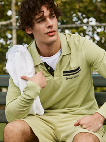 Men | Dario Long Sleeve Polo-Reseda