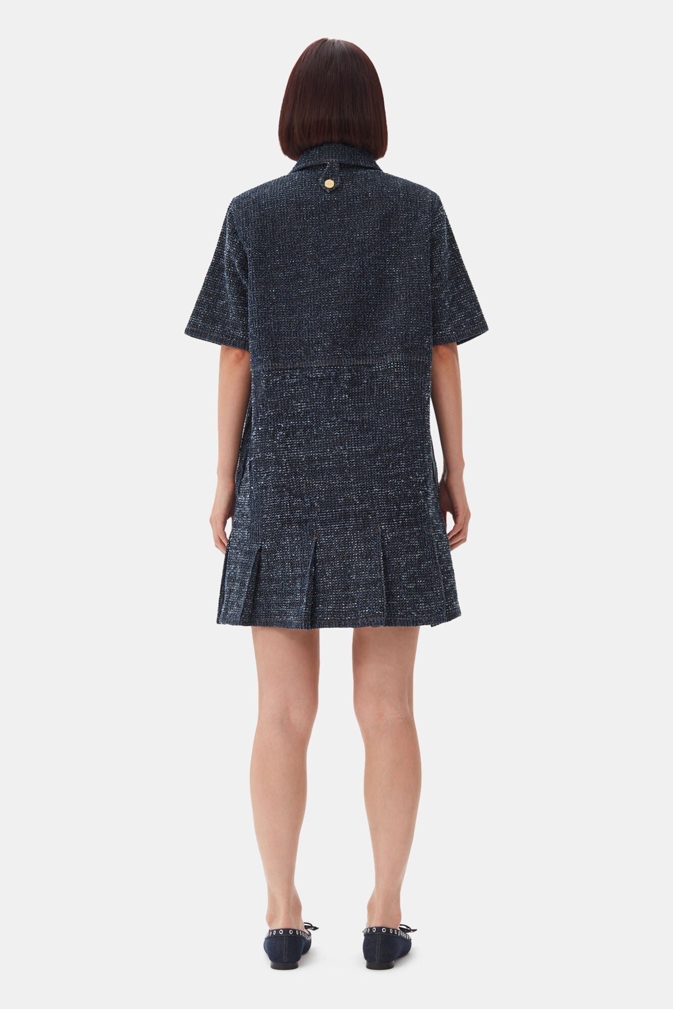 Dark Blue Textured Dress | Rinse