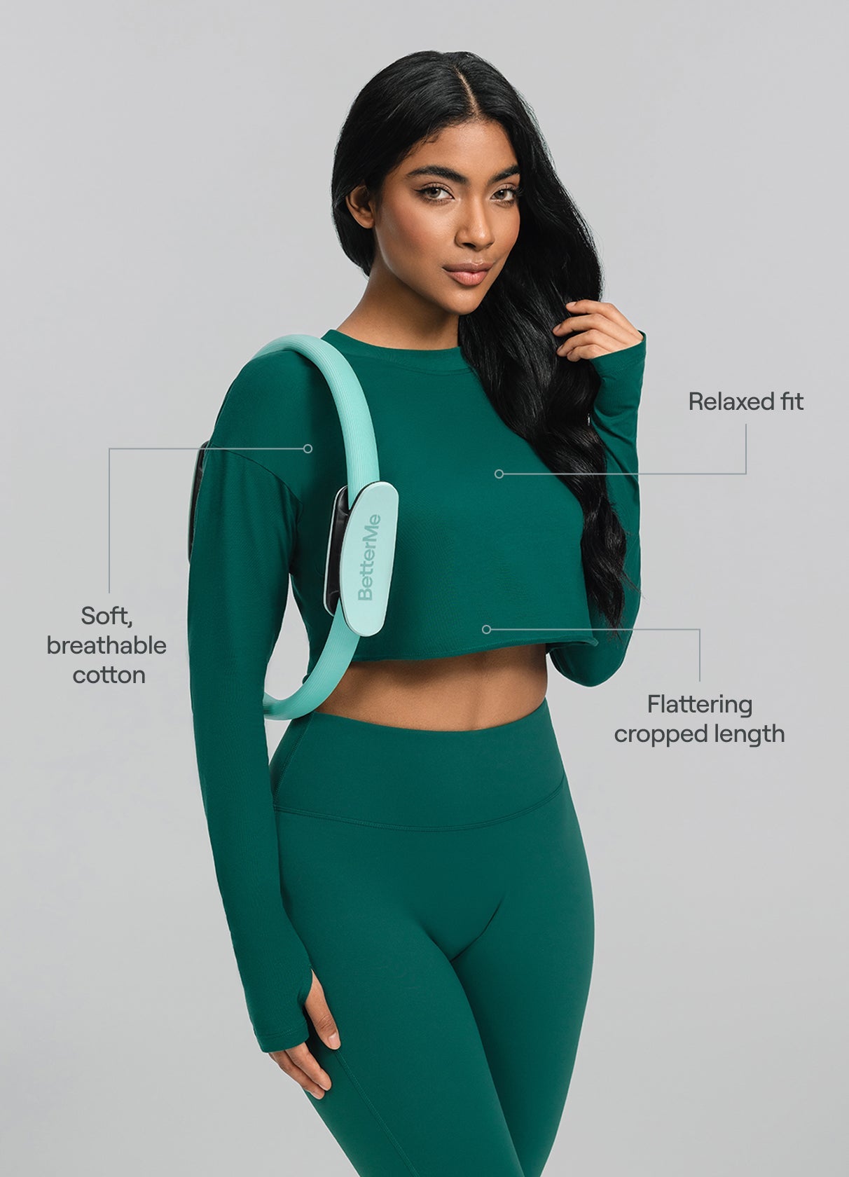 Cropped Long Sleeve | Dark Moss