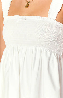 Dekoda Cap Sleeve Mini Dress | White