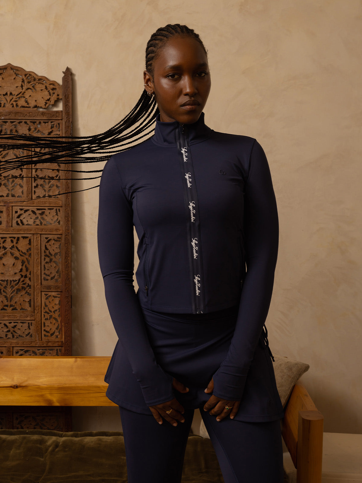 Women | Delfina Contour Track Jacket | Maritime Blue