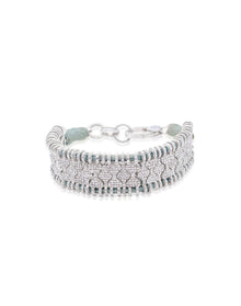 Diamond and Silver Gray Bracelet | Silver