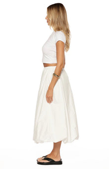 Dorothy Bubble Hem Skirt | White
