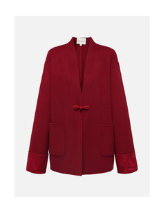 Double-Faced Wool Coat | Red