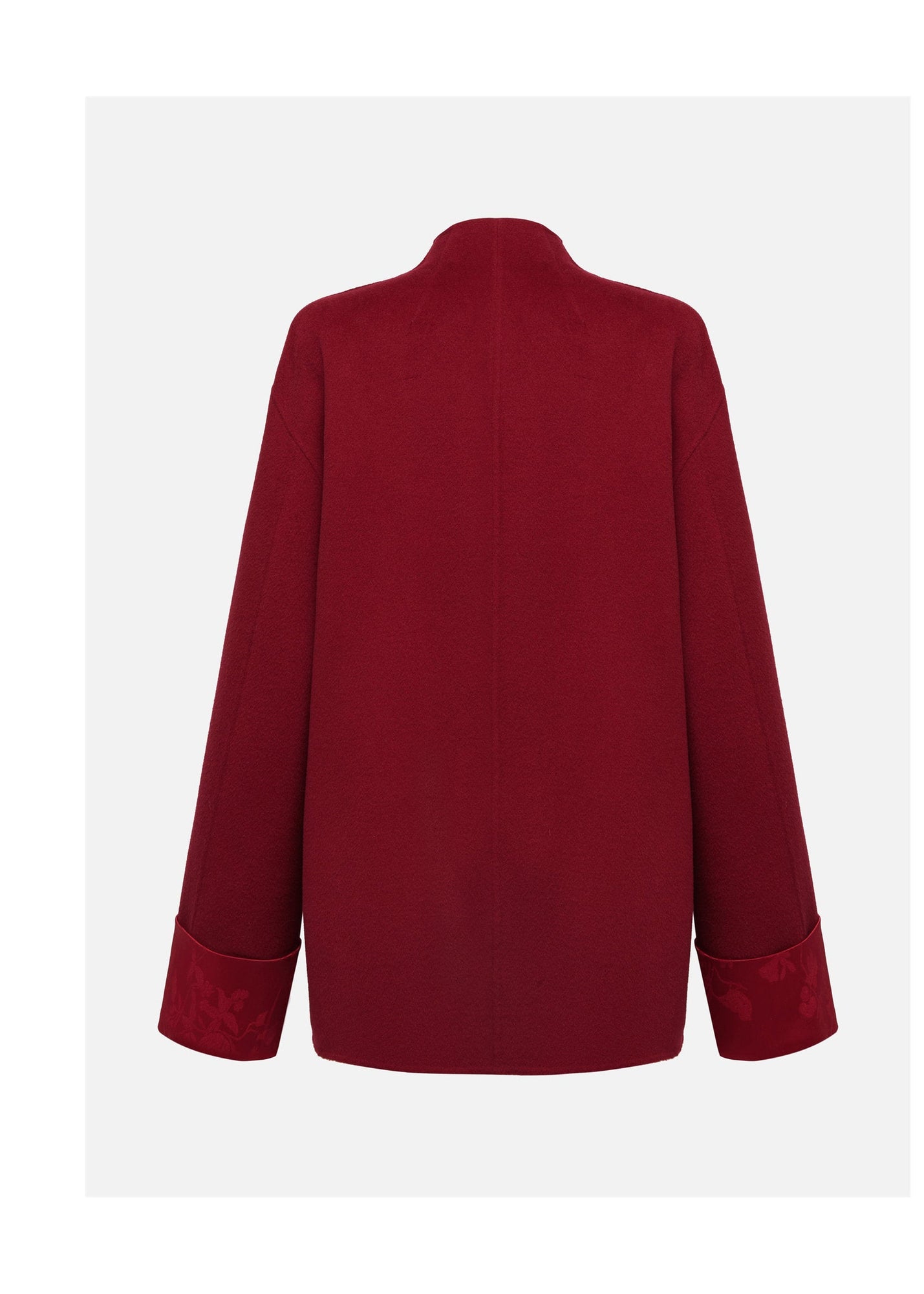 Double-Faced Wool Coat | Red
