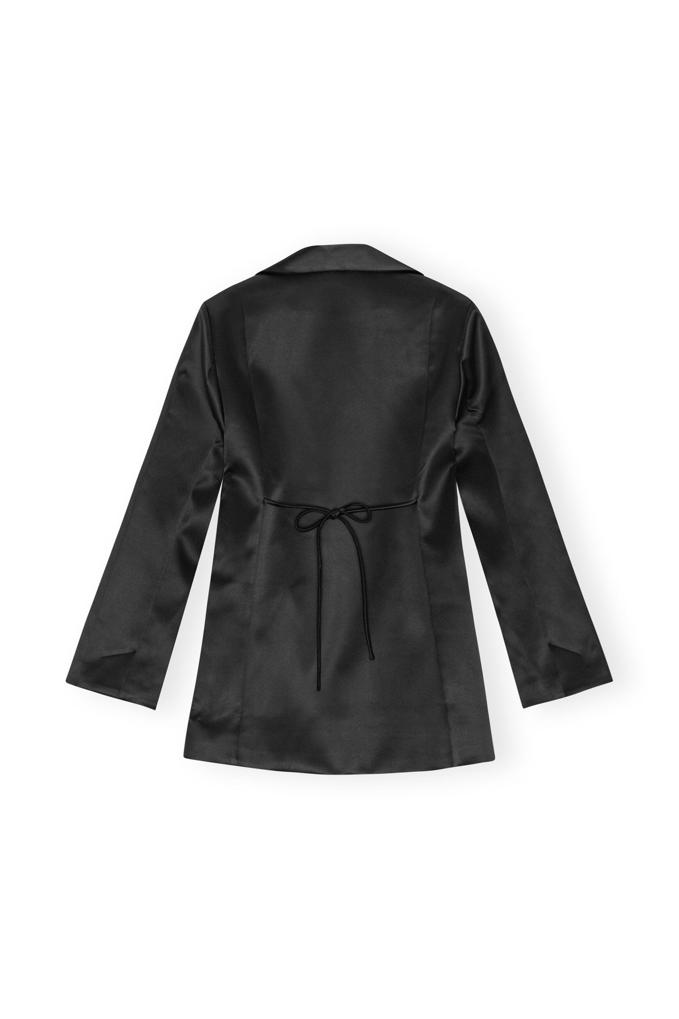 Double Satin Tiestring Blazer | Black