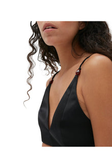 Double Satin Top | Black