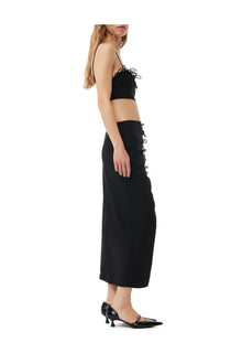 Drapey Melange Sleeveless Top | Black