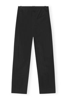 Drapey Melange Slim Trousers | Black