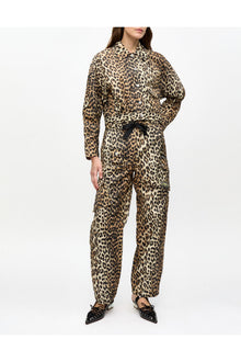 Duchesse Nylon Cargo Trousers | Leopard