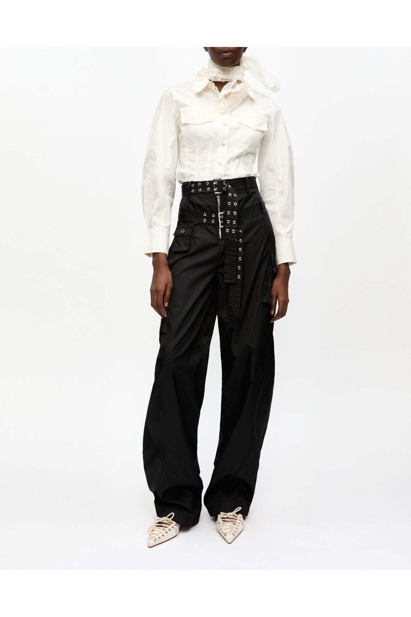 Duchesse Nylon Pocket Trousers | Black