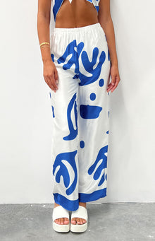 Dylan Print Pants | Blue
