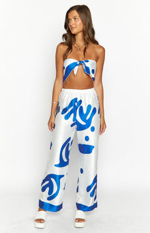 Dylan Print Pants | Blue