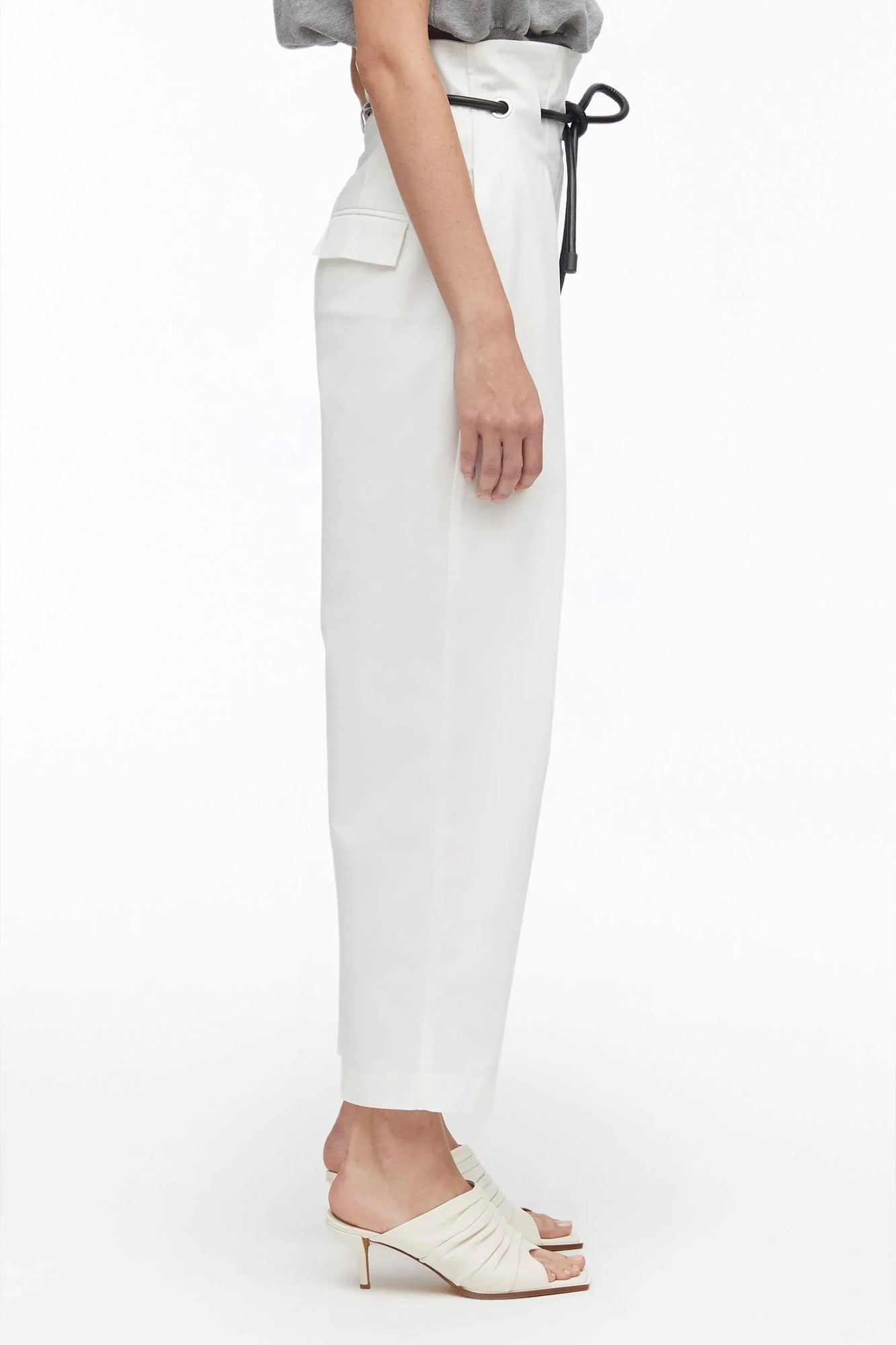 Origami Pleated Pant | Antique White