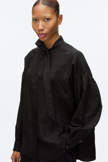 Tie Neck Blouse | Black