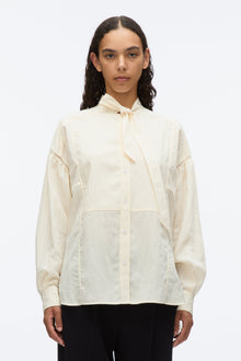 Tie Neck Blouse | Parchment