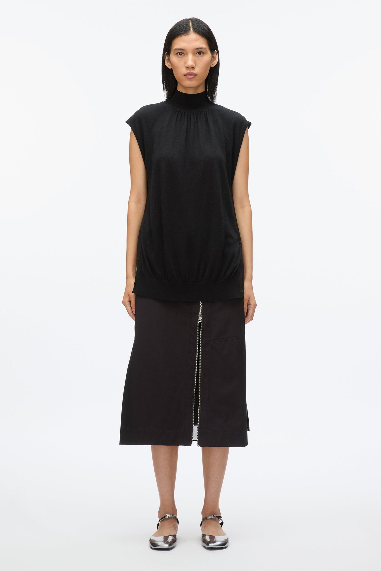 Mockneck Shell | Black