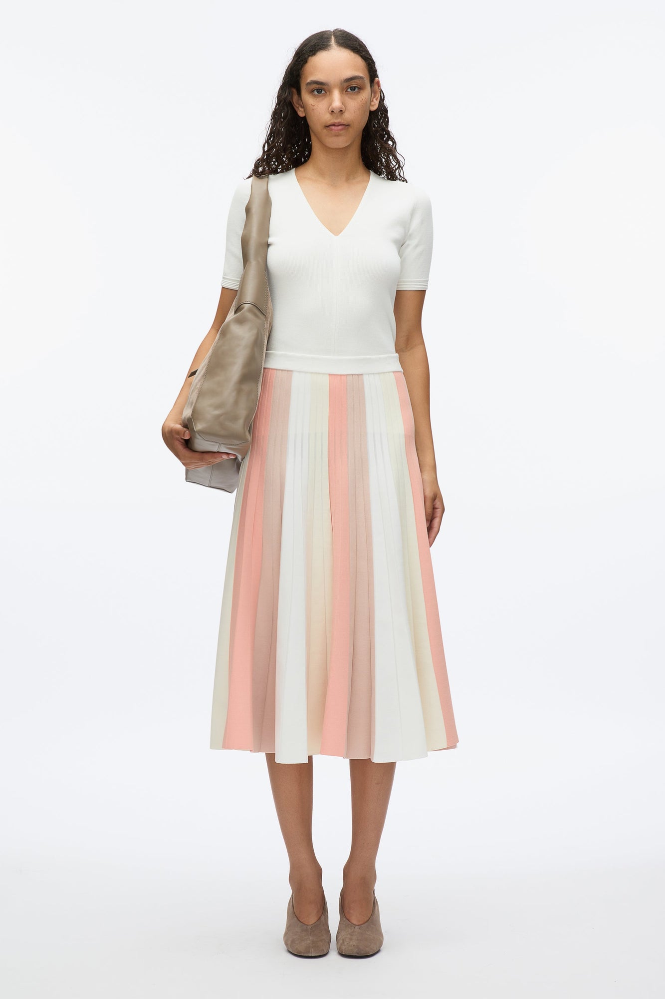 Stripe Knit Skirt | Ivory Multi