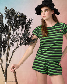 Womens | Elphaba Stripe Short PJ Set x Wicked | Forest