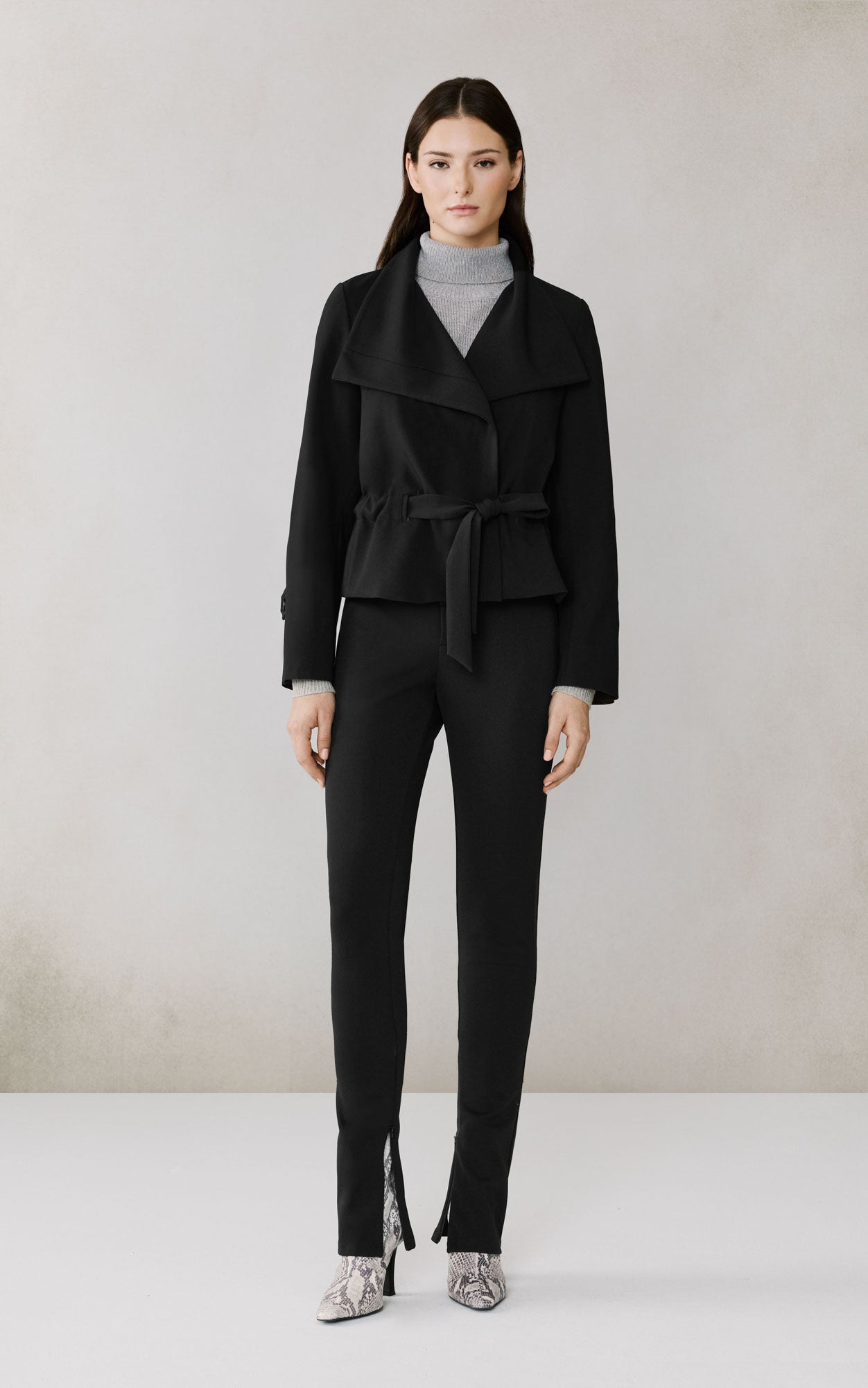 Emory Draped Jacket | Black