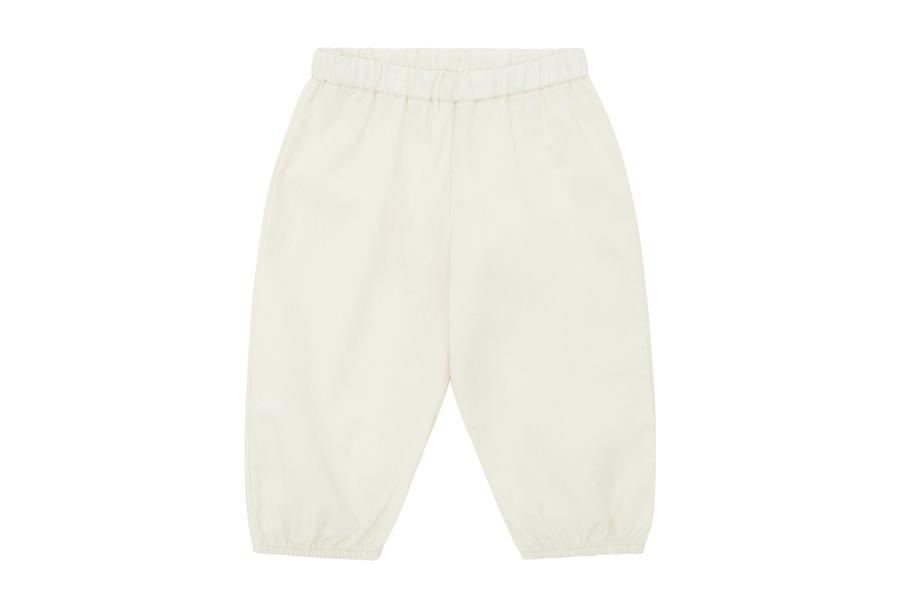 Organic Cotton Woven Balloon Trousers | Ecru - No Dye