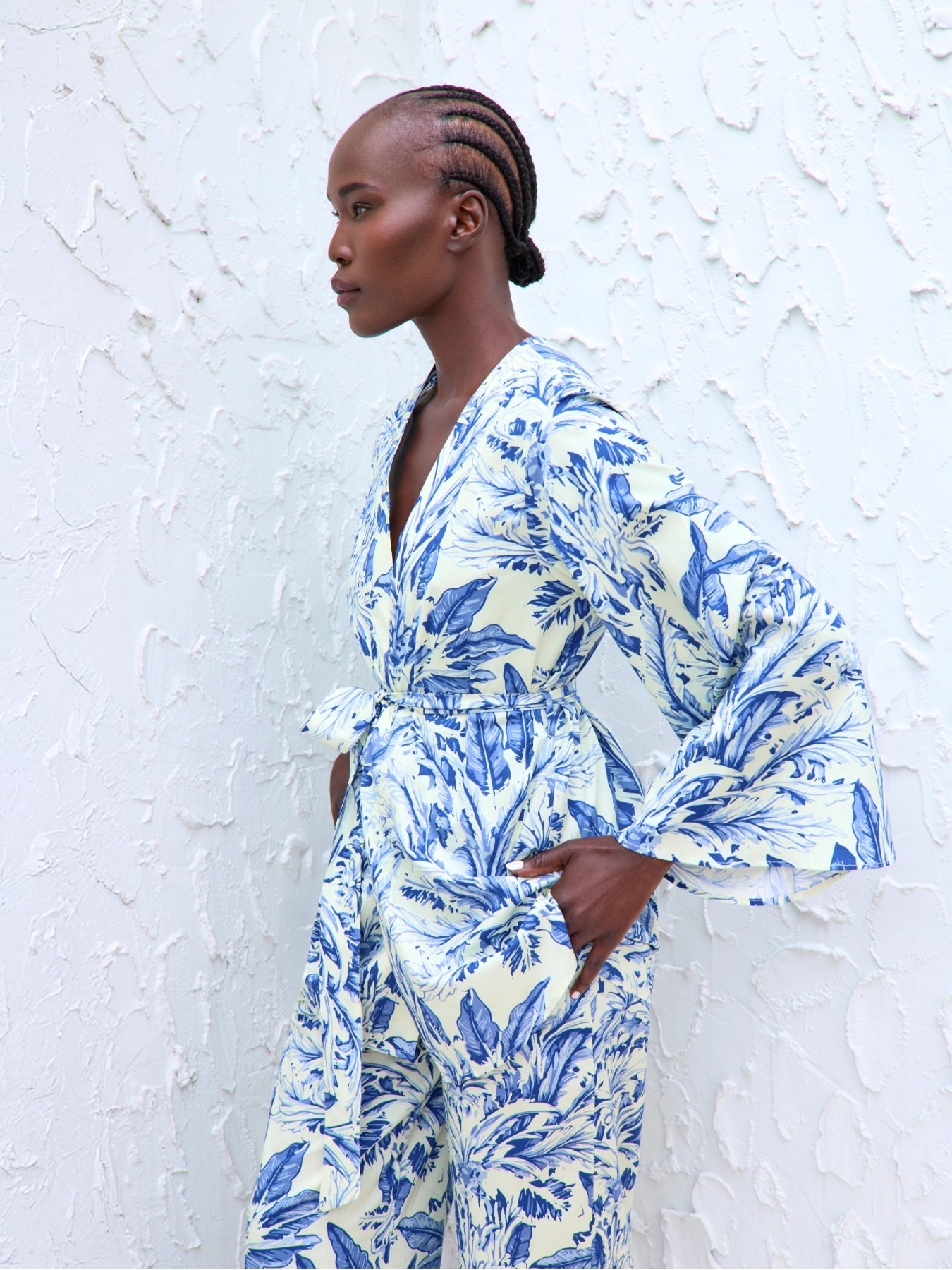 Printed Cotton Poplin Mini Kimono | Toile Blu