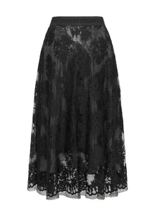 Elegant High-Waist Skirt | Black
