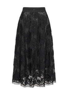 Elegant High-Waist Skirt | Black