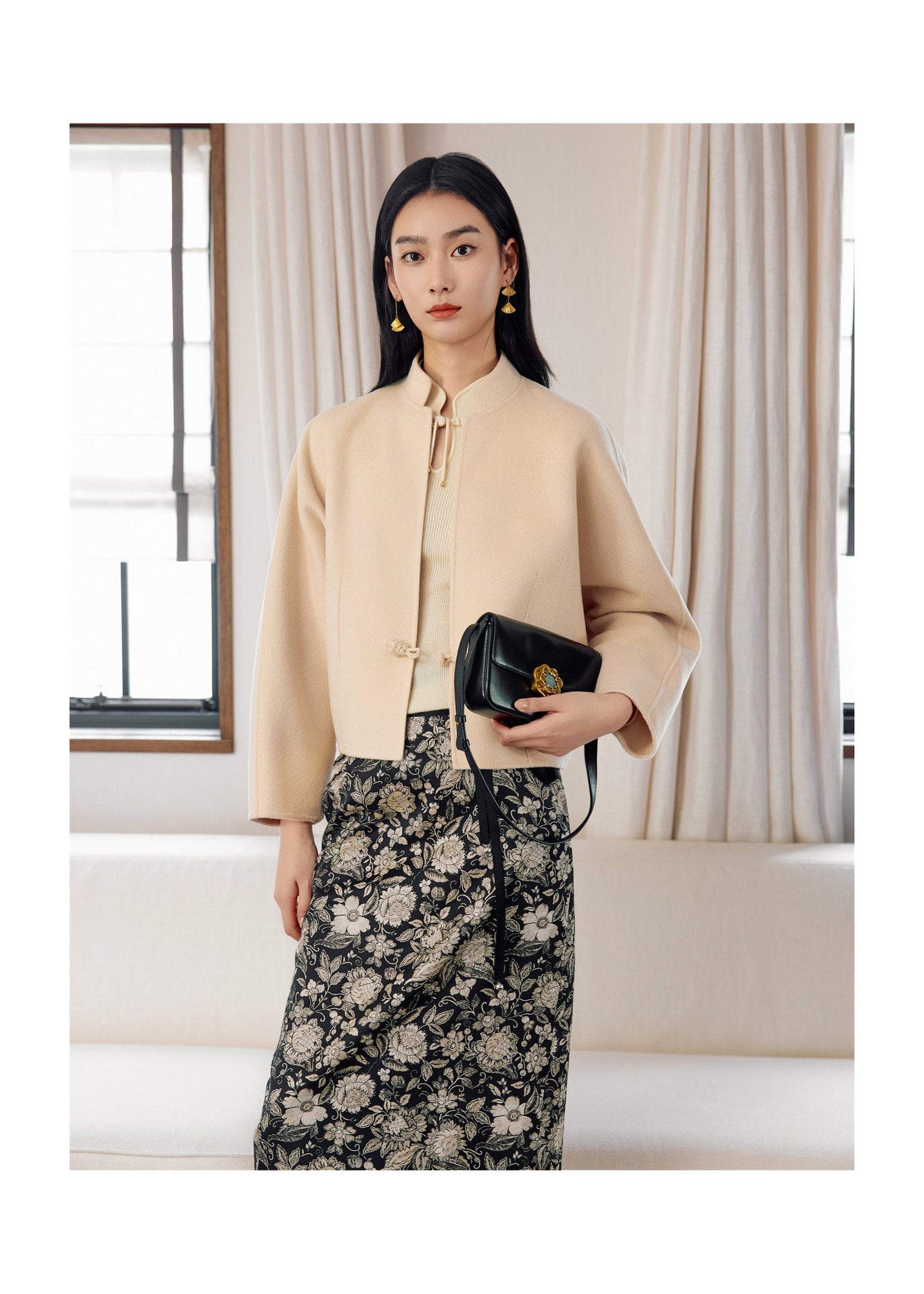 Elegant Woolen Coat | Beige