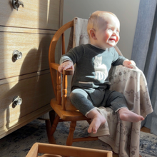 Boys | Wolf Knit Baby Jumpsuit | Dark Gray