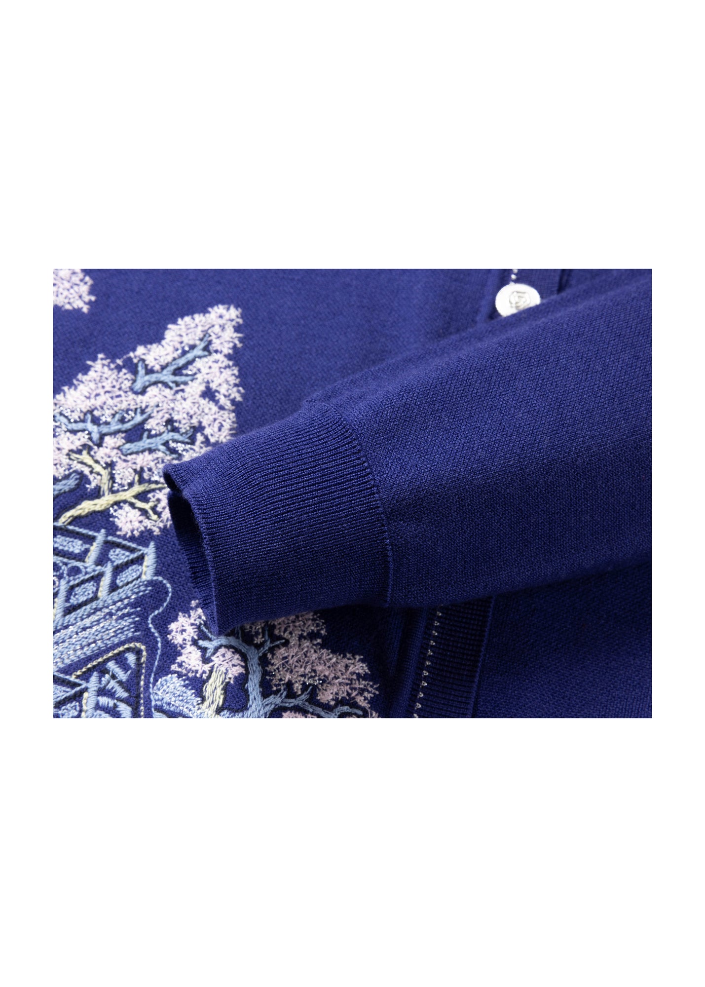 Embroidered Cardigan | Purple